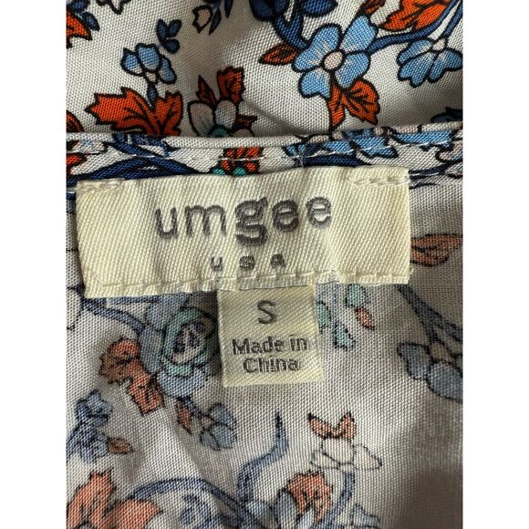 Umgee Women's Boho Floral Square Neck Midi Dress Multicolor Rayon Size S - Picture 5 of 12